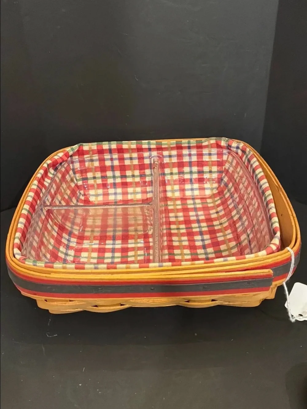 Vintage Longaberger Picnic Pal Square Basket